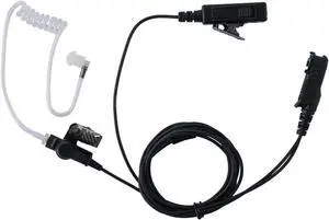 Klykon XPR3300e Earpiece, 2 Wire Surveillance Security Acoustic Tube Eeapiece Headset PTT Mic for Motorola XPR3300e XPR3500 XPR3500e XPR3000 XPR3300 Walkie Talkie 2 Way Radio