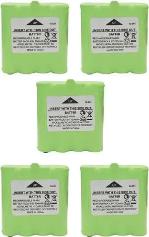 Karier 5Pcs 700mAh Ni-MH BATT6R Battery Pack for Midland Two Way Radio LXT500VP3 LXT500 LXT560VP3 LXT560 LXT535VP3 LXT535 LXT326 LXT380 LXT490