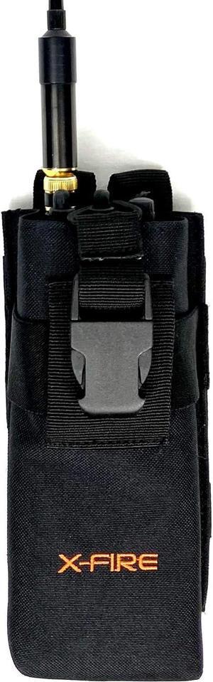 X-FIRE® Tall Washable Nylon MOLLE Pouch or Duty Belt Portable Radio Holder