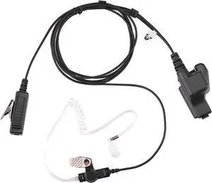 AIRSN XTS2500 Earpiece for Motorola Radio XTS5000 XTS3000 Walkie Talkie with Acoustic Tube and Mic&PTT Surveillance Headset