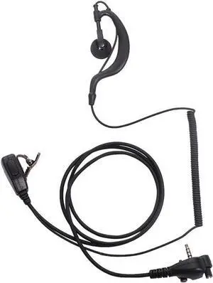 Caroo VX-261 Earpiece G Shape Headset with PTT Mic for Motorola Yaesu Vertex Standard Radio EVX-261 VX-230 VX-231 VX-298 VX-350 VX-351 VX-180 EVX-531 Walkie Talkie 2 Way Radio