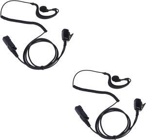 Klykon Xpr 3500e Earpiece for Motorola,G Shape Earpiece Headset Mic PTT for Motorola XPR3500 XPR3000 XPR3300 XPR3300e XPR3500e Mototrbo Walkie Talkie 2 Way Radio 2 Pack