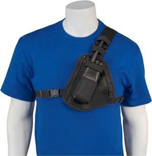 HOLSTERGUY RCH-101M (MESH) Radio Chest Harness Shoulder Radio Holster Chest Pack Adjustable Single Radio Pouch Two-Way Radio Holster for Motorola Radios and Walkie Talkies RCH-101M Made in USA