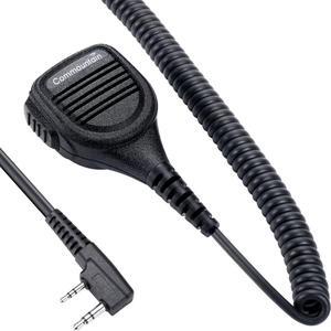 commountain Speaker Mic for Kenwood Radios NX-1200 NX-1300 NX-P1300 NX-P1300NUK NX-P1302AUK NX-210 TH-D74A TK-2170 TK-2312 TK-3170 TK-3312 TK-3360 TK-3402 KMC-45D KMC-21, 2 Pin Shoulder Microphone