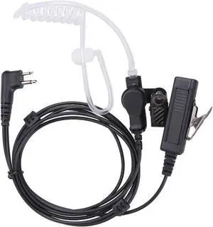 LEIMAXTE RDM2070D Earpiece for Motorola,Compatible CLS1110 CLS1410 CP185 CP200D RDU4100 2 Way Radio Headset with Mic PTT 2 Pin FBI Security Acoustic Tube Surveillance e Walkie Talkie Headphone