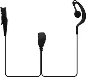 Motorola XPR 3500e Earpiece with Mic/PTT, Compatible with Motorola XPR 3300e 3500 3300 for Walkie Talkie G Shape Headset for Two Way Radio Law Enforcement