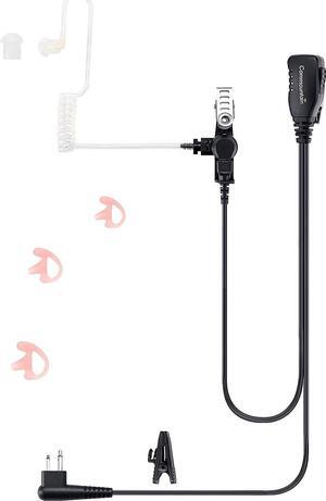 commountain CP200D CP100D Earpiece for Motorola Radio R2 CP200 CP185 BPR40 BPR40D CLS1410 CLS1110 DTR700 DTR650 RDU4100 RDU4160D RMU2040 RMU2080D CLS, Acoustic Tube Surveillance Walkie Talkie Headset