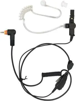 PROMAXPOWER 1-Wire FBI Security Acoustic Clear Tube Earpiece Headset with PTT Mic for Motorola Two-Way Radios PMLN7157A, SL300, SL2600, SL3500e, SL7550, SL7580e, SL1K