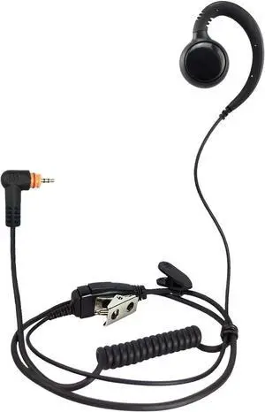 ProMax Power 1-Wire C-Shape Swivel Earpiece Headset with in-Line Mic & PTT Button for Motorola Two-Way Radios SL300, SL3500e, SL4000, SL7550e, SL7580, SL8550e, SL1K