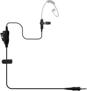 MONICONA Air Tube Earpiece Surveillance Kit Earphone Headset PTT Mic for Motorola EVX-S24 Yaese VX-6R FT-270R Icom IC-4300L IC-M25 Standard Horizon HX320 HX210 HX40 HX890 Two Way Radio