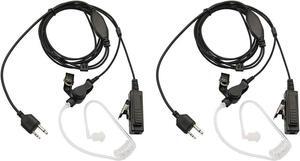 Walkie Talkie Transparent Security Headsets Compatible with Midland T31VP GXT1000 LXT500VP3 GXT1050VP4 GXT1000XB earpiece (2 Pack)