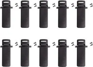 Caroo UV-5R Replacement Belt Clip for Baofeng UV-5RA UV-5RB UV-5RC 5RD 5RE 5RE+ Two Way Radio Walkie Talkie Back Clip,10 Pack