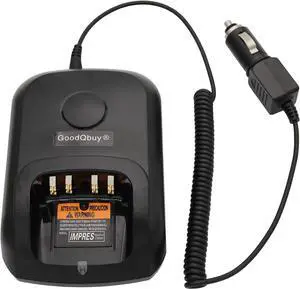 GoodQbuy Ni-MH Ni-CD Li-ion 12V/24V Battery Charging Dock DC Adapter Car Charger is Compatible with Motorola Radios XPR7550 XPR-6300 XPR-6550 XiR P-8200 DP-3600 XPR6580 XPR6380 XIRP8260 XPR6500