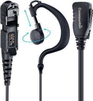 commountain XPR 3500e XPR 3300e Earpiece with Mic Compatible with Motorola Radios XPR 3300, XPR 3500, XPR3300e, XPR3500e, XPR3300, XPR3500, XPR 3000e G Shape Headset with PTT Microphone