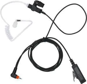 Yolipar TLK 100 1-Pin 2-Wire Earpiece Compatible with Motorola Radio SL300 SL3500e SL7550e SL7550 SL7580 with Mic Big PTT Tansparent Acoustic Tube Headset
