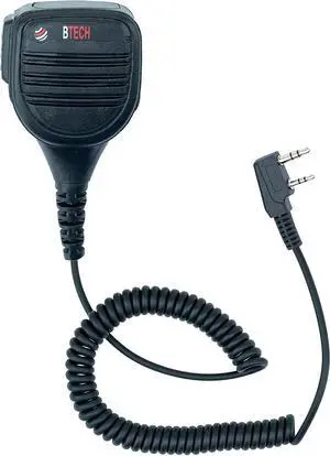 BTECH QHM22 Platinum Series IP54 Rainproof Shoulder Speaker Mic for BaoFeng, BTECH, Kenwood Radios