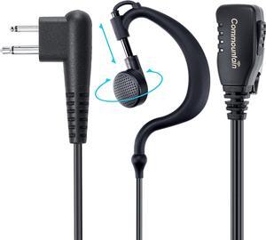 commountain CP200D CP100D Earpiece Compatible for Motorola Radios R2 CP200 CP185 BPR40 BPR40D CLS1410 CLS1110 DTR700 DTR650 RDU4100 RDU4160D RMU2040 RMU2080D CLS CP, G Shape Earhook Headset Ear Piece