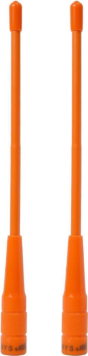 HYS SMA-Male HT Antenna, Dual Band VHF UHF 144/430Mhz Soft Antennas for TYT MD-UV380 MD-UV390 TH-UV8000E YAESU VX-6R WOUXUN Retevis RT82 RT3 GD-77S Walkie Talkie (Pack of 2)