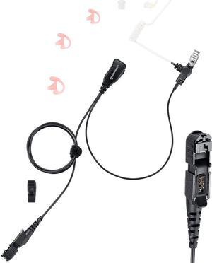 commountain XPR 3500e XPR 3300e Earpiece with Mic Compatible with Motorola Radios XPR 3300, XPR 3500, XPR3300e, XPR3500e, XPR3300, XPR3500, XPR 3000e Acoustic Tube Headset with PTT Microphone