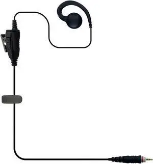 MONICONA C Shape Wired Ear Hook Earphone Headset PTT Mic for Motorola CLP1010e CLP1040e CLPe446 CLP446e Radio MC-SK5017-M14