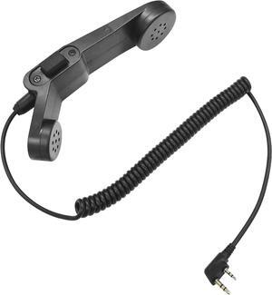 WODASEN Military Handheld Speaker Mic Tactical Army Radio Microphone Outdoor Telephone Receiver for BaoFeng UV-5R UV-6R UV-82HX DM-5R Plus Kenwood HYT Wouxun Puxing Qansheng 2 Pin Jacks Walkie Talkies