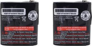 2Pcs 3.6V 700mAh Replacement Two-Way Radio Battery for Motorola Talkabout Radio MR350 MJ270 EM1000 MC220 T5000 FV500 FV800 T5950 T6000 M53615 KEBT-071-A KEBT-071-B KEBT-071-C KEBT-071-D