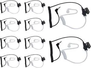Maximalpower 3.5mm Surveillance Plug Coil Tube Earbud Audio Kit for Two-Way Radios RH617-1 N x 10 Pack