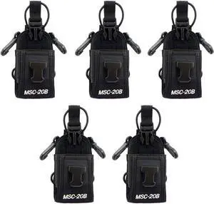 Tenq 5pack Msc-20b Multi-Functional Radio Case Pouch for Motorola Kenwood Midland Icom Yaesu Baofeng Two Way Radio