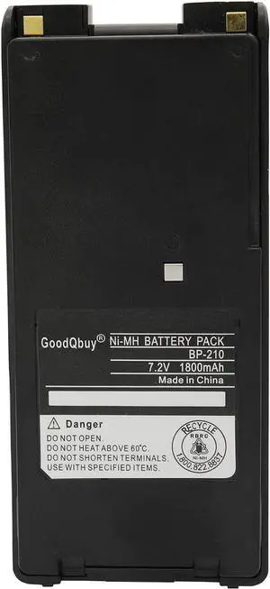GoodQbuy 1800mAh Replacement Two-Way Radio Battery Packs BP-209 BP-210 BP-222 BP-209N BP-210N BP-222N Compatible with ICOM Radios C-A6 IC-A24 IC-F30GT IC-F30GS IC-F40GT IC-F40GS IC-F3GT IC-F3GS IC-V8