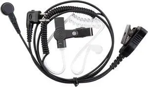 DLECNFUN Earpieces for Walkie Talkies with Mic 2 Pin 2.5mm+3.5mm Acoustic Tube Headset and PPT Compatible with Motorola Two Way Radio Earpiece Coil