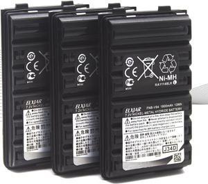 elxjar (3-Pack) 7.2V 1800mAh Ni-MH Battery Pack Compatible for Yaesu Vertex FNB-V94 FNB-83 FT-60R FNB-V57 FNB-64 VX-410 VX-420 VX-420A VX-150 VX-160 VX-170 VX-180 FT-270 Two Way Radio