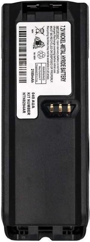 Teseko NTN8923/AR NTN8294/A/AR/B/BR Two-Way Radio Battery 2100mAh Ni-MH 7.2V Battery Compatible for Motorola XTS3000 XTS3500 XTS4250 XTS5000 XTS4250 MTP-200 MTP-300 with Belt Clip
