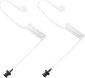 Acoustic Tube for Right Ear, for Two Way Radio Earpiece and Headset, Surgical Grade UV Resistant, Transparent Coil Tube