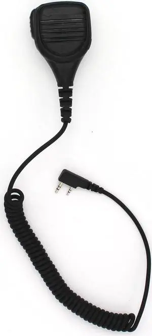 GoodQbuy Waterproof Heavy Duty IP54 Lapel Shoulder Remote Speaker Mic Microphone PTT for Baofeng UV-5R UV-82 UV5RA BF-888S Kenwood Radios Walkie Talkie 2 Pin Jack