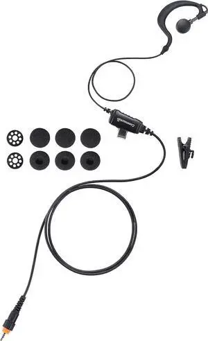 commountain Earpiece with Mic Compatible for Motorola Radios CLP1010, CLP1040, CLP1060, CLP 1010, CLP 1040, CLP 1060, CLP G Shape Earhook Headset