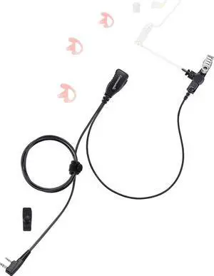 Commountain Single Wire Earpiece Compatible for Baofeng Radios BF-F8HP BF-F9 UV-82 UV-82HP UV-82C UV-5R UV-5R5 UV-5RA UV-5RE UV-5X3 and Kenwood NX TK Series BTECH Retevis Radios, Acoustic Tube Headset