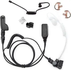 Radio Earpiece for Motorola APX Series, EP1334QR-PTT Quick Release Hawk Lapel Mic, Police Surveillance Headset, Includes Exclusive Accessory Pack