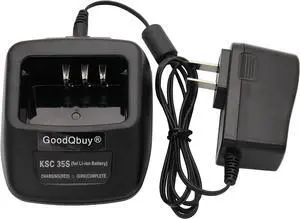 Charger KSC-35S is Compatible with Kenwood Radio KNB-45L Li-ion Battery TK3400 TK-2200LP TK-2300VP TK2400 TK-3200L TK-3302UK