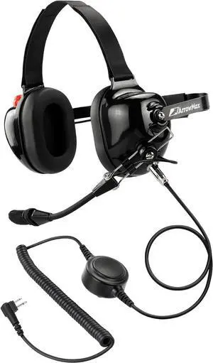 Arrowmax AHDH0032-BK-M1 Noise Cancelling Headset for Motorola CP200D CP100D R2 DEP450 BPR40D CP200 CP185 BPR40 CLS1410 CLS1110 DTR700 DTR650 RDU4100 RDU4160D RMU2040 RMU2080D CLS