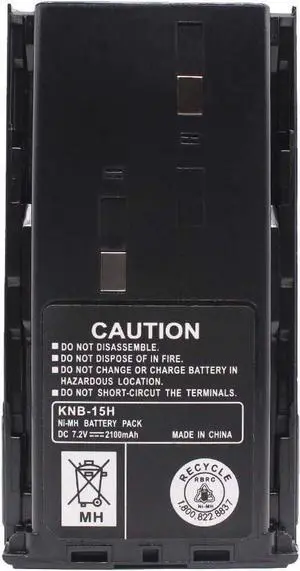 KNB-15H KNB-15A KNB-14 2100mAh Portable Replacement Ni-MH Battery Compatible for Kenwood TK-260 TK-270 TK-272 TK-360 TK-370 TK-278 TK-372 TK-373 TK-378 TK-388 TK-2100 TK-2102 TK-2107 TK-3101 TK-3102
