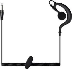 G Shape 3.5mm Police Receive/Listen Only Earpiece Soft Ear Hook Surveillance Headset for Radio Speaker Mics,Shoulder Mics