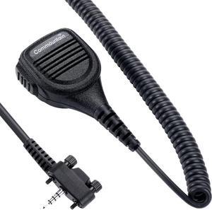 Speaker Mic with Reinforced Cable for Motorola Vertex Radios VX-210 VX-410 VX-231 VX-261 VX-264 VX-351 VX-354 VX-451 VX-454 VX-459 EVX-531 EVX-534 539, 3.5mm Audio Jack, Heavy Duty Shoulder Microphone
