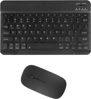 Super Space Wireless Bluetooth Keyboard and Mouse Combo, Ultra-Thin 2.4 GHz Wireless Keyboard and Mouse for iPad Pro/iPad Air/iPad 9.7 and Other iOS Android Windows Devices,Black