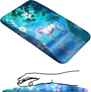 AIMSA Ergonomic Mouse Pad Wrist Rest Support, Thick Mousepad Upgraded Memory Foam, Pain Relief and Non-Slip PU Base for Home Office, Unicorn