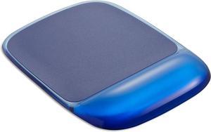 STAPLES 811891 Gel Mouse Pad/Wrist Rest Combo Blue Crystal (18259)
