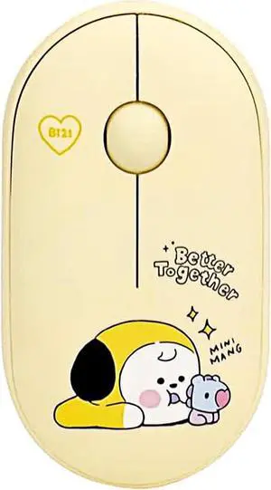 Hamee BT21 My Little Buddy Series Mouse [Computer Mouse Wireless Cute] [Silent Nano Receiver Mouse Office Birthday] [BT21 Mouse] for Laptop, iPad, MacOS, PC, Windows, Android - CHIMMY
