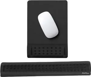 Aelfox Memory Foam Keyboard Wrist Rest&Gaming Mouse Pad with Wrist Support, Ergonomic Wrist Pad for Office, Home Office, Laptop, Desktop Computer, Gaming Keyboard