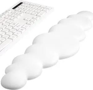 VAIPI Keyboard Cloud Wrist Rest, PU Leather Cloud Keyboard Wrist Pad, Palm Rest Keyboard Rest with Non-Slip Base for Typing Pain Relief, Soft Keyboard Arm Hand Rest for Computer/Laptop/Gaming/Office