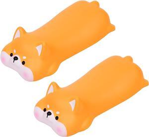 Mouse Wrist Rest 2 Sets, Cute Shiba Inu Design Mini Wrist Pad, Soft Hand Rest Palm Rest, Small Lightweight Portable,Wrist Support Mouse Wrist Cushion Arm Rest for Study/Student/Women (Yellow)