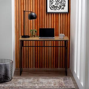 Edenbrook Metal Perfect Computer, Gaming, Office, Small Dorm Room Essentials Folding Desk, Brown, 20 in x 39.5 in x 29.5 in